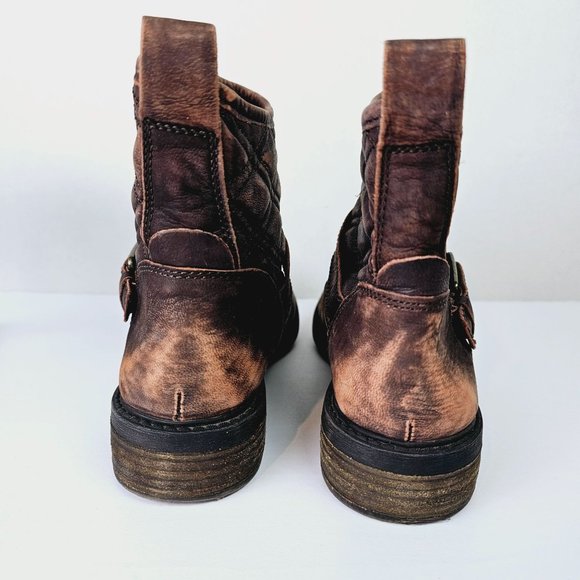 LUCKY BRAND Nordic Quilted Distressed Leather Boots Booties - Size 7M - Picture 6 of 10